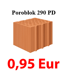 Akciov&aacute; cena na tehlu Poroblok 290 PD
