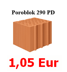 Akciov&aacute; cena na tehlu Poroblok 290 PD